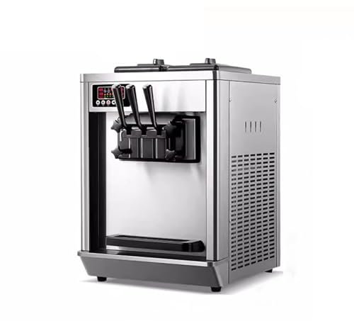 WAOCEO Gelatiera Distributore Automatico di Attrezzature for Il congelamento del Cono Dolce da Tavolo Tricolore Commerciale da 22-30 l/Ora Macchina per Il Gelato
