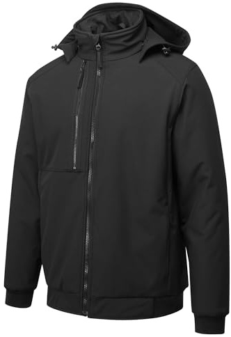 Portwest Herr Wx2 vadderad softshelljacka, Svart, L