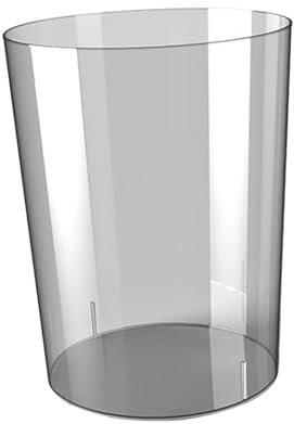 predolo Pattumiera, Contenitore per Rifiuti, Pattumiera Moderna Trasparente, Cestino per La Carta Straccia per Ufficio, Bagno, Cucina, Camera da Letto, Grigio L