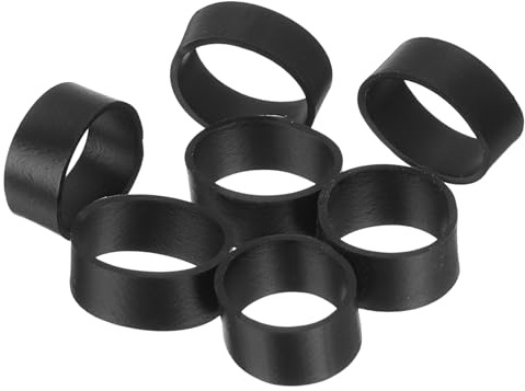 QUARKZMAN 100pz Elastici in Gomma Siliconica, 8x5mm Fascette in Silicone Fascette Fermacavi Elastici Resistenti Antiscivolo per Avvolgimenti Avvolgimento Cavi Borse, Nero