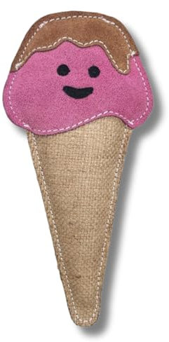 ChronoBalance EIS Nachhaltiges Hundespielzeug aus Leder und Jute mit Kokosfaser-Füllung – Donut, Elefant, Häschen, Hähnchen – Umweltfreundlich, Langlebig, Zahnpflege, Sichere Naturmaterialien