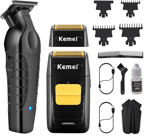 Kemei Afeitadora eléctrica y cortapelos para hombres