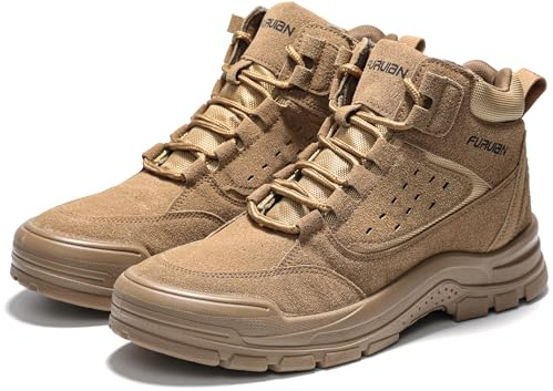 Furuian Steel Toe Cap Boots Mens Safety Trainers Lightweight Safety Shoes Breathable Comfortable Work Boots