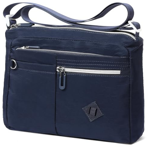 SENDEFN Sac Bandoulière Femme Imperméable - Sac à Main Femme Bandoulière en Nylon, Grande Capacité Sacoches Messenger Sac Besace avec Bandoulieres Réglable et Multi-Poches