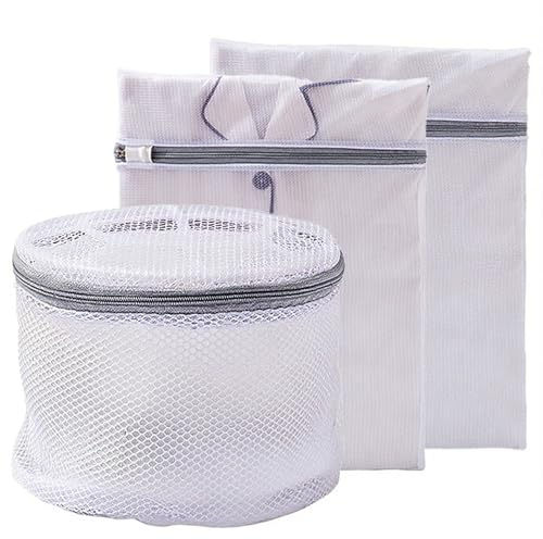 Kit de 3 Sacs de Lessive pour Lave-Linge Réutilisables - Pour Vêtements Délicats, Soutiens-Gorges, Linge Intime et Linge de Bébé