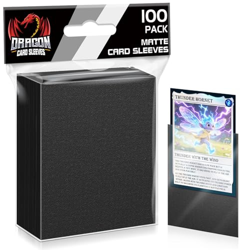 100ct Trading Card Sleeves, Matte Card Sleeves Plastic Soft Card Sleeves Card Protectors for MTG, TCG,Baseball, Sports, Standard Game Cards