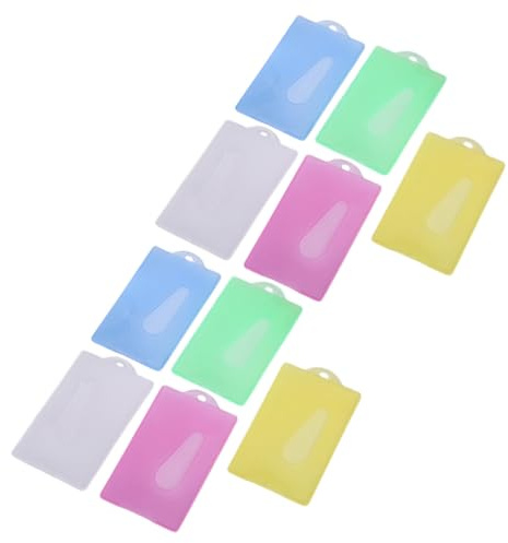 VERDANVERSE 10 pièces Lot de Pochettes Protectrices Colorées pour Cartes Identité Bus Visite et Badges Étui et Poussière et Eau Protection Fiable