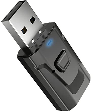 ZASCHMOY 4 i 1 USB Bluetooth 5.0-mottagare, Klar Ljudkvalitet, Plug and Play, Stabil överföringsljudadapter för Datorer, TV-apparater, Projektorer och Bilhögtalare