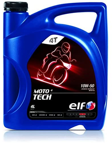 Elf Moto 4 Tech 10w-50 Synthetic Technology Motorcycle Engine Oil - 4 Litre