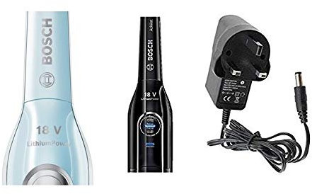 Bosch Genuine ATHLET Charger (To Charge: ATHLET BCH61840GB Black & ATHLET BCH51830GB Light Blue Cordless Vacuum Cleaners ONLY) c/w STANLEY KeyTape
