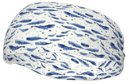 Blauwal-Schwimmstirnband, elastisch, atmungsaktiv und schweißableitend, für Damen und Herren