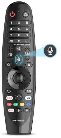 Universale Telecomando Vocale per 2017-2024 LG Smart TV con Puntatore Funzione, Sostituzione Remote Compatibile con LG TV si Adatta per AN-MR20GA MR19BA MR18BA MR650A con Voice, Netflix Pulsante