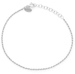 Pulsera de plata 925 fina, fina, para mujer, elegante, ideal para abalorios, idea regalo Navidad y San Valentín, fabricada en Italia, 19 cm, Plata, No es una piedra