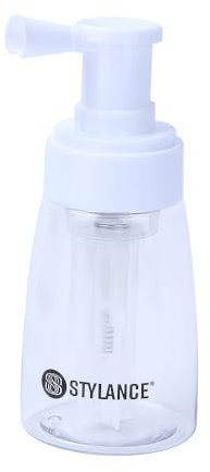STYLANCE Flacon pulvérisateur de poudre de barbier, pour appliquer du talc et de la poudre, souffleur vide de poudre de voyage (Blanc)