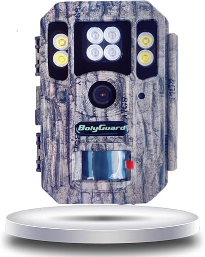 BolyGuard - Cámara de caza (56 MP, 4 K, HD, visión nocturna, con tarjeta SD de 256 g, con detector de movimiento, cámara de caza exterior, impermeable, piege fotográfica, sin brillo, piege