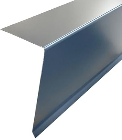 Ortgangblech Anthrazit 2 m – Winkelprofil für Dachabschluss, Dachblech Ortgang aus Metall, 90° Winkelblech für Dachkante & Giebelverkleidung, Größe: 2000 mm, Form des Artikels: 60x200x15 mm