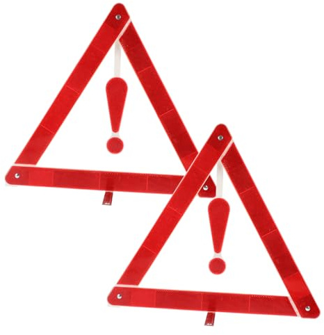 SOPOTUTU 2piezas Señales De Advertencia para Coche Kit De Triángulos De Advertencia De Seguridad Vial Triángulo De Seguridad para Automóvil Señal De para Carretera