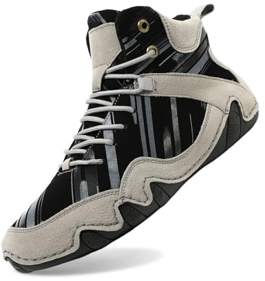 Generisch Botas de equitación para hombre, botas cortas, zapatillas bajas, transpirables, planas, para exteriores, de encaje, para correr, para boda, novia, zapatos de tela, zapatillas festivas, gris