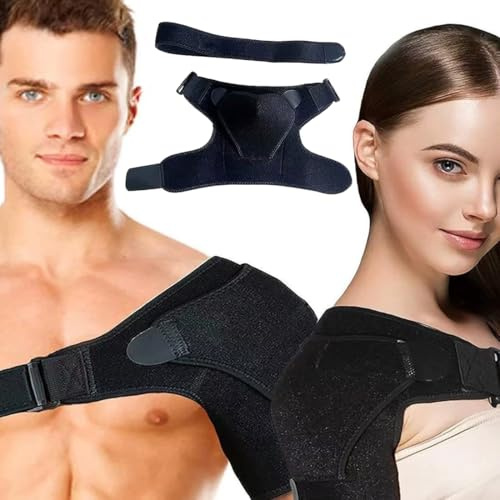 EOYVAIL Hombreras,Correa de hombro de compresión ajustable de un solo hombro para hombres y mujeres, soporte transpirable y protector, hombreras cálidas.