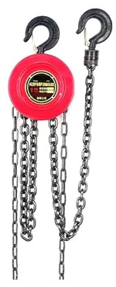 Palan à chaîne manuel Mini palan rond Portable en acier leva industriel domestique 1T 2T 3T accessoires de palan à chaîne de leva(3M-1T)