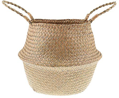 Cozywind Cesta In Vimini Cesto Per Piante Cesto Di Fiori Intrecciati Con Alghe Per La Decorazione Domestica E La Conservazione(38cm x 33cm)