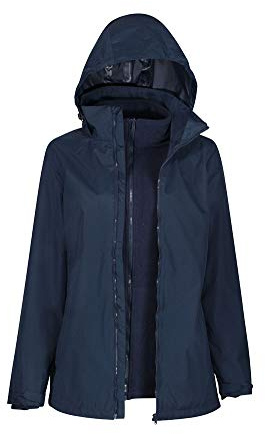 Regatta Professional Womens Classic 3 In 1 Waterproof Jacket, Blue, 12 EU