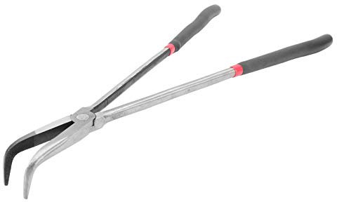 Pinze a becchi piegati, 400 mm / 16 pollici Manico extra lungo Ganasce angolate a 90 gradi Pinze a becchi curvi per lavorazione di fili, elettronica, elettrodomestici, riparazione di gioielli, ecc.