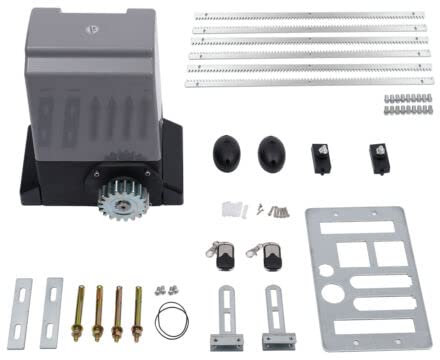 Automatische SchiebetoröFfner TüRöFfner Elektromotor Fernbedienung Zahnstange Schiebetorantrieb ToröFfner Schiebetor Antriebe Torantrieb Tor Antrieb Mit 6M Stahl Hoftorantrieb Jet Komplett Set