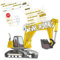 Werfunee - 12er Einladungskarten Kindergeburtstag Junge - 14 x 11.5 cm Excavator Einladungskarten Geburtstag - Einladung Kindergeburtstag Junge - Geburtstagseinladungen Junge