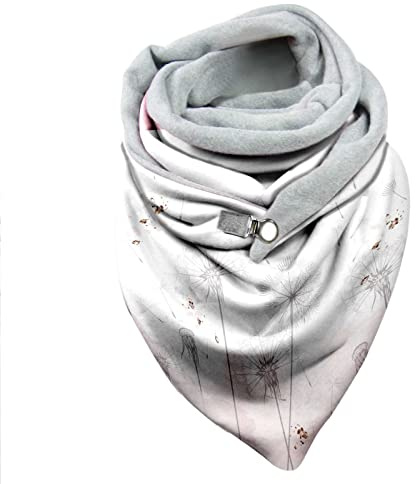 TianWlio Écharpe Triangle Femme Automne Hiver Chic Châles Réchauffante Triangulaire Foulard Doux Impression Confortable Enveloppement Classique Scarf Décontracté Personnalisée Echarpe avec Boucle (B)