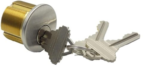 alloneslife Cilindro per serratura a mortasa in ottone da 2,5 cm standard per serratura di porta commerciale di ricambio in ottone resistente da 1 pollice cilindro serratura da infilare