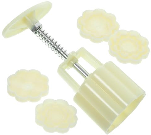 COLLBATH Mondkuchenpresse Handgedrückt Blumenform Grüne Bohnen Kuchenformen Backzubehör Antihaftbeschichtet Mondkuchen Maker Diy Backformen