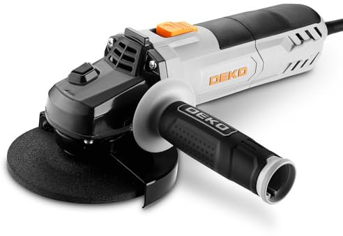Meuleuse d'angle: DEKOPRO Disqueuse électrique Filaire 115mm 900W à Manche Court pour Couper, Polir et Poncer