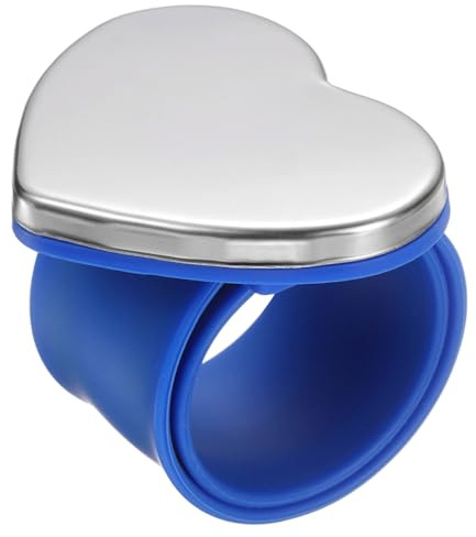 sourcing map Magnetic Pin Holder Wristband Heart-Shaped Wrist Sewing Pincushion Silicone Strap Bracelet for Sewing Quilting, Blue