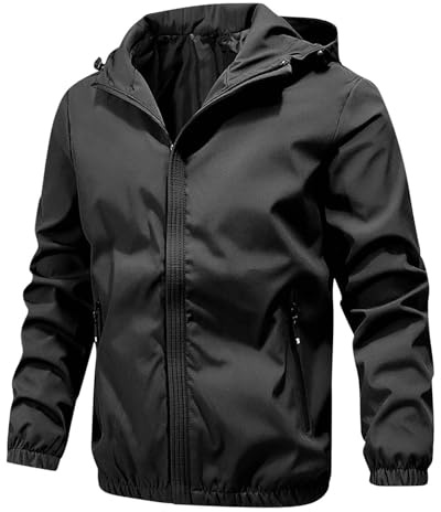 Generisch Veste demi-saison pour homme, blouson, veste de moto, manteau court, légère, coupe-vent, veste de printemps, bomber, veste de loisirs, veste d'automne, veste coupe-vent légère