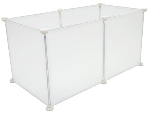 Healifty Clôture pour Petits Animaux 6 Pièces 35x35 Cm en Résine Blanche Mate, Parc Modulable pour Hamster, Lapin et Hérisson, Accessoire Sécurisé et Polyvalent pour Enclos Intérieur