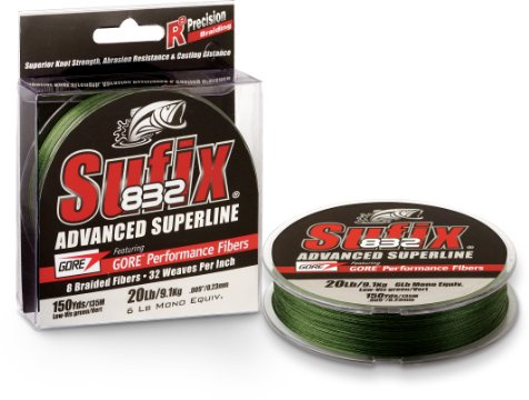 Suffix 832 Braid Angelschnur, 22,7 kg, schwer sichtbar, 137 m, Grün