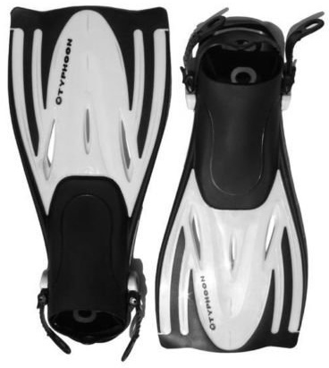 Typhoon Junior T-Jet Fins SM. UK Childs 8 to 13 Silver