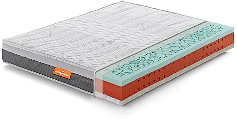 Marcapiuma Materasso Matrimoniale Memory + Lattice GEL 160x190 Alto 23 cm CELEBRATION H3 Medio/Rigido Dispositivo Medico con Rivestimento SILVER Sfoderabile Antiacaro Traspirante 100% Made in Italy