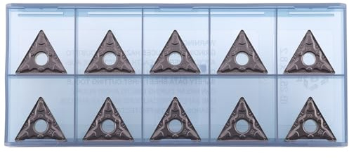 CDBP CNC Carbide Inserts TNMG432 / TNMG220408-MD for Metal Lathe Cutting Steel, Semi-Finishing chipbreaker for Turning Cutter, 10 PCS.