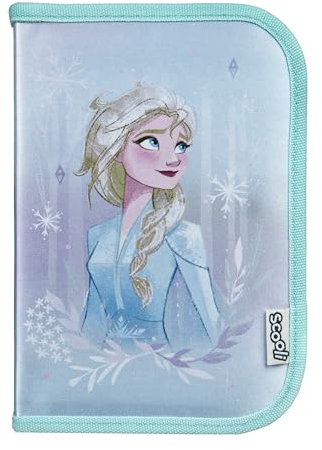 Scooli - Frozen Gefülltes Schüleretui - Komplettes Etui mit hochwertigen Stiften und mehr - All-in-One Schuletui - Praktisch für die Schule - Für Mädchen ab 6 Jahren