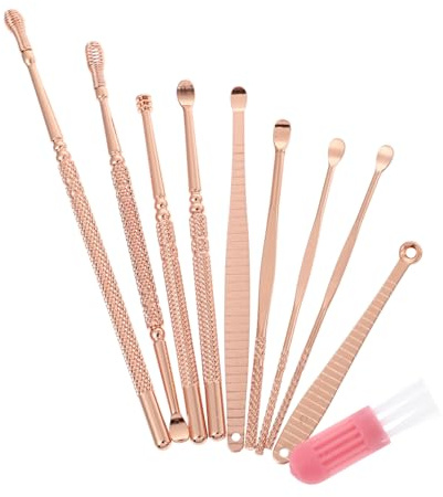 FRCOLOR 2 Juegos De Removedor De Cerumen Kit De Perforación De Oídos Suministros De Eliminación De Cerumen Recolectores De Cera De Oídos Portátiles Auriculares Para Cera De Oído Limpiador