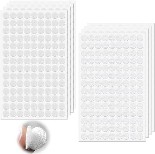 Wosyoodo 1008 Pezzi Gancio e Anello Punti Autoadesivi 10 mm, 504 Coppie Autoadesivo Rotondi, Biadesivo Tondo, Tondini Autoadesivi Rotondi per Decorazioni da Parete, Foto, DIY(Bianco)