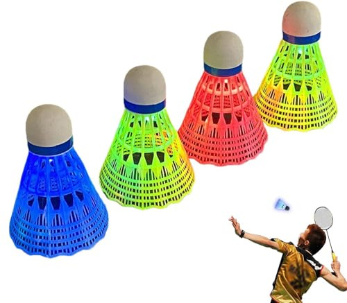 Generisch Balones de bádminton de nailon, juego de bádminton, pelotas de bádminton, pelotas de bádminton duraderas, nailon deportivo, bádminton de alta calidad, velocidad para exteriores, ejercicio
