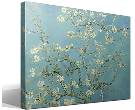 cuadrosfamosos.es Almendro en Flor | Vincent van Gogh | Postimpresionismo | Cuadro Canvas Wall Art | Impresión Giclée lienzo algodón puro | Bastidor 3cm | 40x55cm