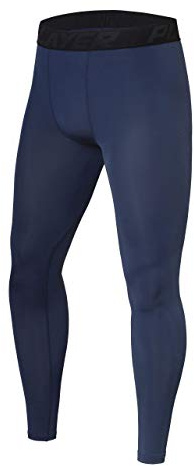 PowerLayer Herr Compression Baslager tights för träning - Mörkblå, M