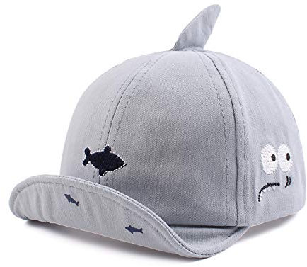 XIAOHAWANG Baseballkappe für Baby Jungen und Mädchen Baby Schirmmütze Mit Größenregulierung Sommermütze Baby Baseballmütze Frühling,Sommer (Grau, 3-18Monate)