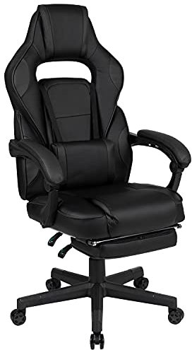 Flash Furniture X40 Rennsportstuhl, schwarz, Leder