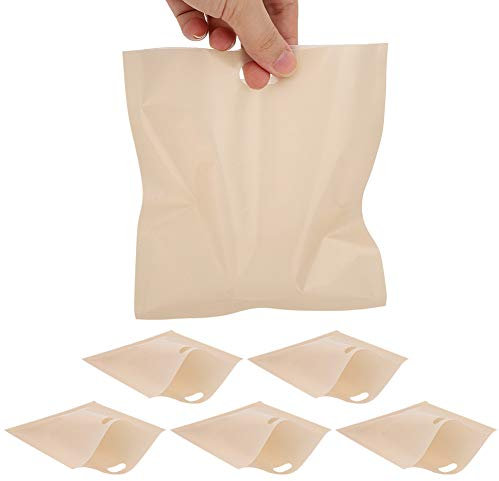 Hapivida 5 Bolsas Reutilizables para Tostadora, Antiadherentes para Sándwich, Pizza, Pan, 17x19cm Resistentes Al Calor para Repostería Rebanadas de Pizza, Pollo, Pescado, Verduras, Panini