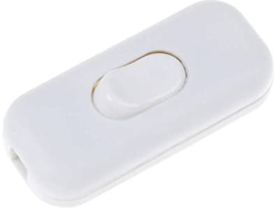 Zwischenschalter Schnurschalter - 2-3 polig 6A 230V / 250V - Schnurzwischenschalter, Wippschalter, Zuleitungsschalter, Kabelschalter, Schalter | Weiß